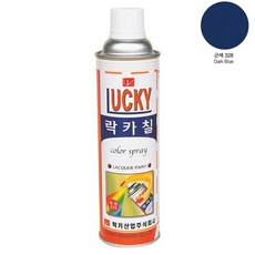 럭키 락카 스프레이 페인트 건축용 방청코팅제 목재 철재 공예 산업현장 가정 420ML, 곤색328, 1개