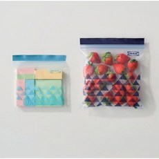 [무 료배송] 이케아 지퍼백 소형 1리터30p + 0.4리터30p, 1세트, 60개입