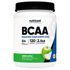 뉴트리코스트 BCAA 파우더 그린애플맛 120회분 1병, 1.08kg, 1개
