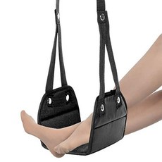 휴대용 기내용 비행기 여행 발해먹 발받침 블랙, 1개