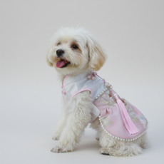 코코로펫 강아지 애견 한복 의류, 1개, 핑크