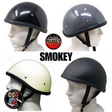 《美式工廠》日本 motobluez Smokey 消防隊 FRP 玻璃纖維製 輕量 瓜皮帽, 1個, 消光黑,XL(62～64)
