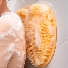 흡착형 실리콘 셀프등밀이 자주샤워 바디 풋 실리콘 때밀이셀프 스크럽패드 목욕용품 때밀이 등밀이(3color), 1개, 1개입, 그린