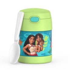 THERMOS FUNTAINER 단열 식품 용기 283.5g(10온스) 친화적인 접이식 스푼 포함 라임 151867, 10 온스, Moana