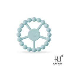 酷咕鴨 KUKU PLUS 摩天輪 矽膠固齒器 - 寶寶咬咬玩具, 氣泡藍, 1個