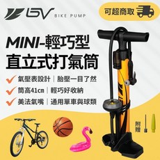 BV MINI直立式打氣筒 適用美法式氣嘴 附壓力錶, 1個, 直立打氣筒Mini款, N/A