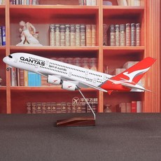 飛機模型 帶輪子帶燈仿真飛機模型1:160澳大利亞航空A380客機民航禮品擺件 航模客機 仿真原型機 航空模型, 1個, 標配版（帶輪子不帶燈）