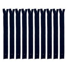 22cm 양면지퍼 8.6인치 바지지퍼 일반지퍼 칼라지퍼, 10개, 블랙