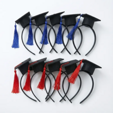 살림마루 졸업식 학사모 머리띠 파티팩 유치원 초등 단체 선물, 10개, 파랑