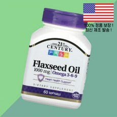 21센츄리 아마씨 오일 1000mg 60 소프트젤 캡슐 Flaxseed Oil Softgels, 1