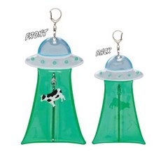 선스타 UFO 우주선 파우치 키링, 1개, 그린