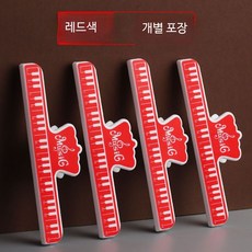 대형 피아노 악보 고정 클립 가성비 멀티 음표 악보집 페이지 홀더 집게, 4개, 레드  4개