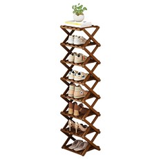 極美家居 鞋架 置物架 室內簡易折疊組合鞋櫃 八層【一拉成型】, 1個, 八層【一拉成型】超商最多可出2個！！