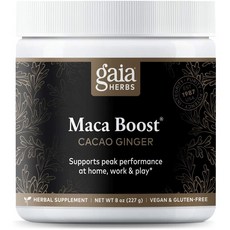 gaia HERBS 瑪卡能量粉 薑味可可, 1個, 227克