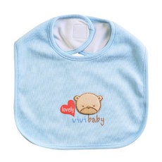 Vivibaby 托比熊艾瑪兔嬰幼兒純棉圍兜，台灣製造，透氣舒適，不含甲醛螢光劑, 1個, 托比熊, 托比熊, 1