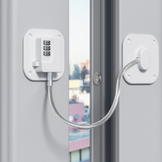 무타공 다용도 냉장고 서랍 수납장 비밀번호 안전잠금장치, 화이트, 1개