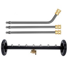 고압 물 빗자루 1/4 퀵 커넥터 물 빗자루 자동차 섀시 바닥 세척 자동차 섀시 고압 세척기 22 인치, [01] Black wheels, 1개