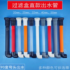 過濾盒直出彎頭鴨嘴下水管，20mm/25mm/32mm/40mm/50mm 多種顏色可選, 白色,20mm直排下水管+彎頭, 1個