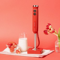 오로와 이지 핸드블랜더 믹서기 다지기 초퍼 핸드블렌더 500W, 레드