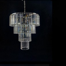 크리스털 대형 거실 촬영소품 럭셔리 예식장 무드등 카페, 4단 실버 화이트 LED