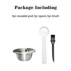 호환 재사용 호환 리필 커피 필터 바구니 BIALETTI 용 스푼 브러시 포함 커피 필터 콘, [01] 1pc pod