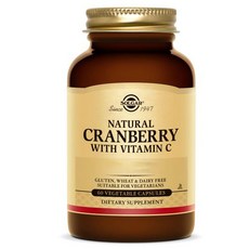 SOLGAR 天然蔓越莓含維他命C素食膠囊, 60入, 1個, 60錠
