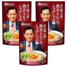 다이쇼 고독한 미식가 이노카시라 고로의 어패류 돈코츠 샤부샤부 전골 수프 농축 타입, 700g, 3개