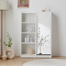 쉬몽 리프 아치형 좌식 거울화장대, 리프아치 화이트