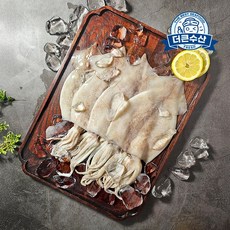 [더큰수산] 급랭 간편 손질 오징어 500g(6~9미), [더큰수] 급랭 간편 손질 오징어 4마리(520g내외), 4개, 단품