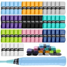 50개 테니스 라켓 그립 테이프 미리 자른 배드민턴 오버그립 벨벳 같은 편안함 미끄럼 방지 성, 50개 테니스 라켓 그립 테이프 미리 자른 배드민턴 오