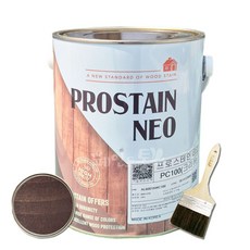 KCC 프로스테인 오일스테인 목재 방부목 데크 NEW + 붓세트, 1개, 0.9L, 도토리