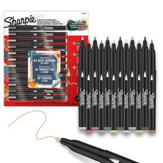 SHARPIE Sharpie Creative Markers 웜 톤 수성 아크릴 마커 가는 팁 12개, SHARPIE Sharpie Creative Marke, Warm Tones