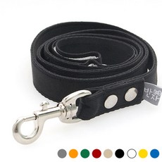 반자네 산책용 강아지 리드줄 야외용 대형 중형 소형견용 기본형 리드줄 BL-17, M(2cm), 1.2m, 검정, 1개