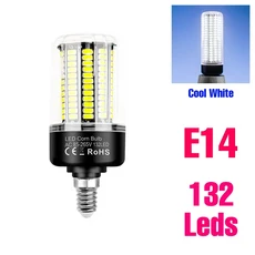 30W LED 콘 전구 E27/E26 실내 220V 천장 램프 E14 스포트라이트 가정용 조명 무플리커, 40 E14 20W Cool White