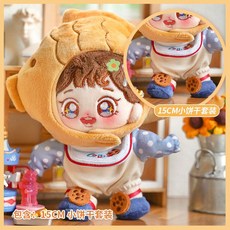 일렉트릭 롤 귀여운 피크닉 인형옷 인형 솜깅이 20cm 마우스 드레스 아이돌 솜인형옷 솜인형, 15cm 와이 코트 (아기 제외), 비스킷 세트 (크롤링)