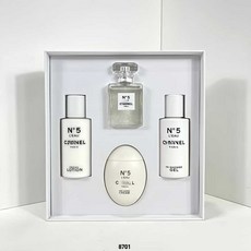 小香白色5號全身香氛四件套 巴黎全身香氛四件套升級款 身體乳 沐浴露 護手霜套裝, 五號之水香氛四件套, 1個