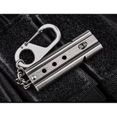 山道具屋 漢道 HX OUTDOORS 迷你 304不銹鋼雙管爆音哨/求生哨/防災地震求救必備, 1個, 銀色