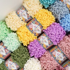 바토니팅 알리제 퍼피파인 핑거니팅 손가락뜨기 뜨개실, [퍼피파인] 329 코코아, 1개