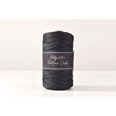 2.5mm 소프트 폴리에스터 텍스쳐 코드 300g 뜨개실 네트백 부드러운 코바늘실 마크라메 재료, 27. Charcoal