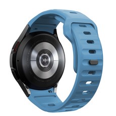 갤럭시워치 호환 7 6 5 4 실리콘 스포츠 루프 스트랩 40mm 44mm 클래식, 블루