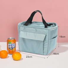 保溫便當袋 時尚午餐袋 防水飯盒袋, 韓國藍, 1套