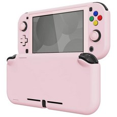 EXtremeRate PlayVital Protective Grip Case for Nintendo Switch Lite Cherry Blossoms Pink Hard Cov, 벚꽃 핑크