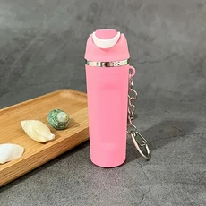 미니 물병 열쇠고리 귀여운 컵 텀블러 립밤 홀더 백팩에 적합, 09 C