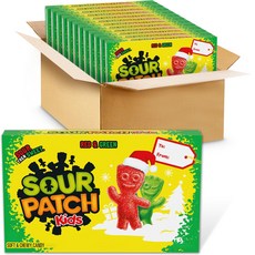 사워 패치 레드 & 그린 부드럽고 쫄깃한 홀리데이 캔디 벌 SOUR PATCH S Red & Green Soft & Chewy Holiday Candy Bulk Candy 1, 1개