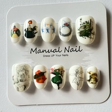 霍爾的移動城堡 指甲貼，短圓，XS-M尺寸, 1個, S