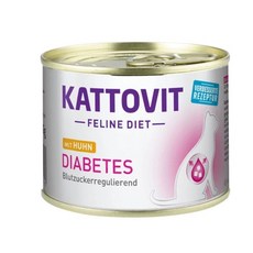 KATTOVIT 康特維 糖尿病處方貓罐 雞肉口味 185g 血糖管理配方, 1個, 照顧糖尿病-雞肉罐頭185g, 85g, 泌尿-雞肉泥餐包
