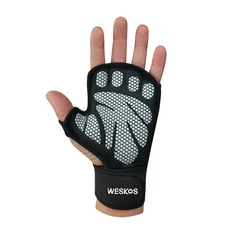 남녀용 운동용 장갑 손목 지지대가 있는 패딩 웨이트 리프팅 완전 손바닥 보호 체육관용 훈련 피트니스 역도 운동을 위한 훌륭한 그립감 2031763, Large