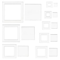 베네크레아 16사이즈 사각 퀼팅 템플릿 아크릴 복합 재봉틀 자 DIY 손 절단 공예를 위한 투명 압력판 라우터 두께 6mm, Square, 1개