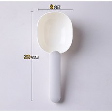 寵物飼料鏟 寵物飼料勺 飼料封口夾 飼料鏟 飼料勺 食物鏟 糧食鏟 糧食勺 寵物餵食勺 手柄夾子, 白灰色, 1個