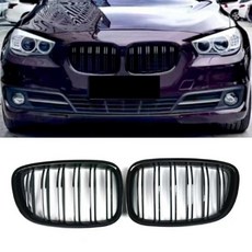 BMW 호환 고광택 블랙 그릴 1 2 3 4 5시리즈 X1 X3 X5 X6 X7 GT 전면 라디에이터 그릴, 블랙 5GT시리즈 2010-20 F07, 1개